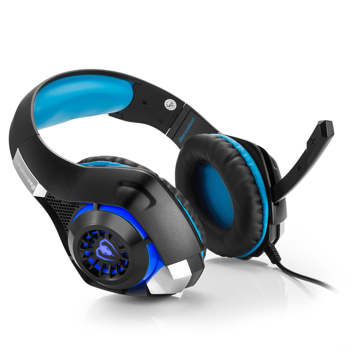 SY830 Professional Wired Gaming Headset with Noise-Cancelling Mic & RGB LED Light - High Fidelity Surround Sound