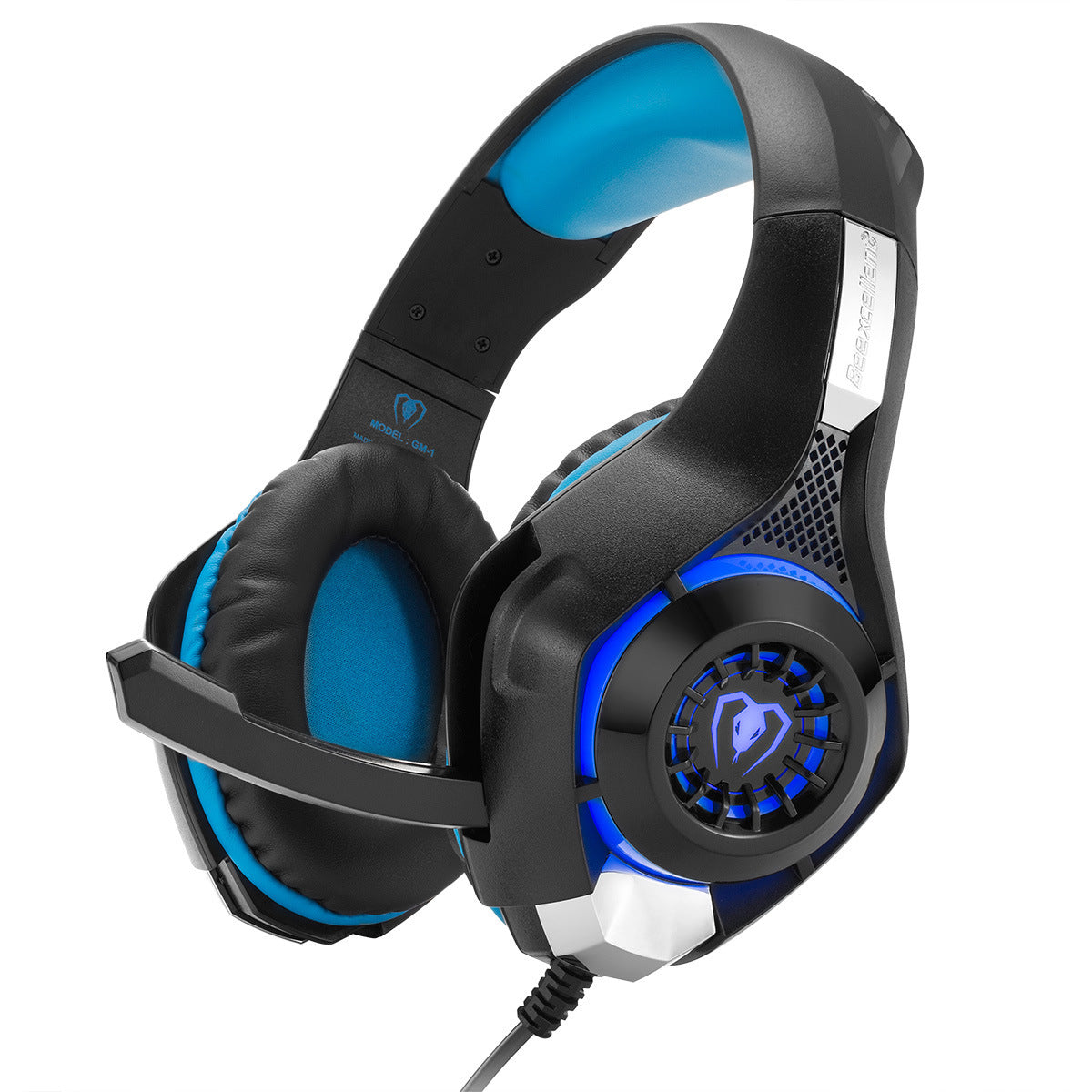 SY830 Professional Wired Gaming Headset with Noise-Cancelling Mic & RGB LED Light - High Fidelity Surround Sound