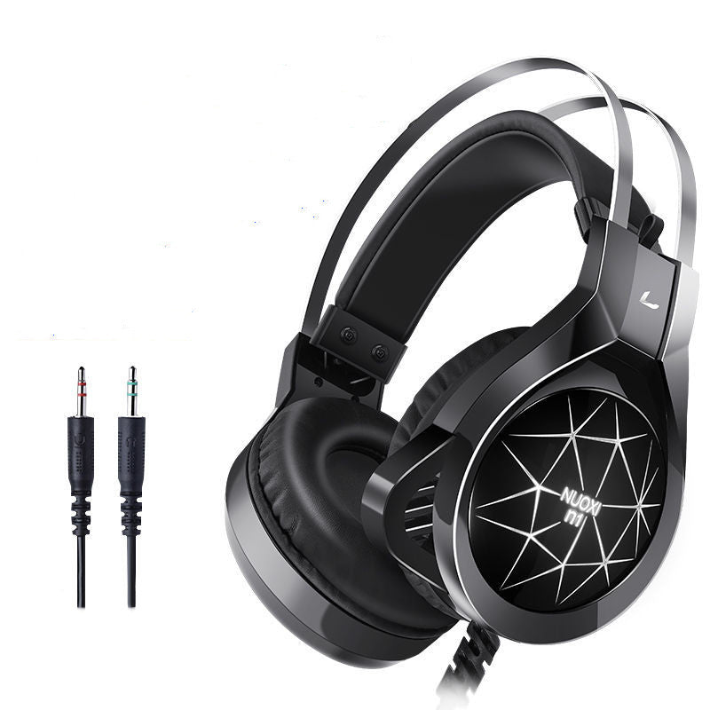 Professional Surround Sound Gaming Headset with Noise-Cancelling Mic & RGB LED Lights – Universal Compatibility for PC, PS5, Xbox & Switch